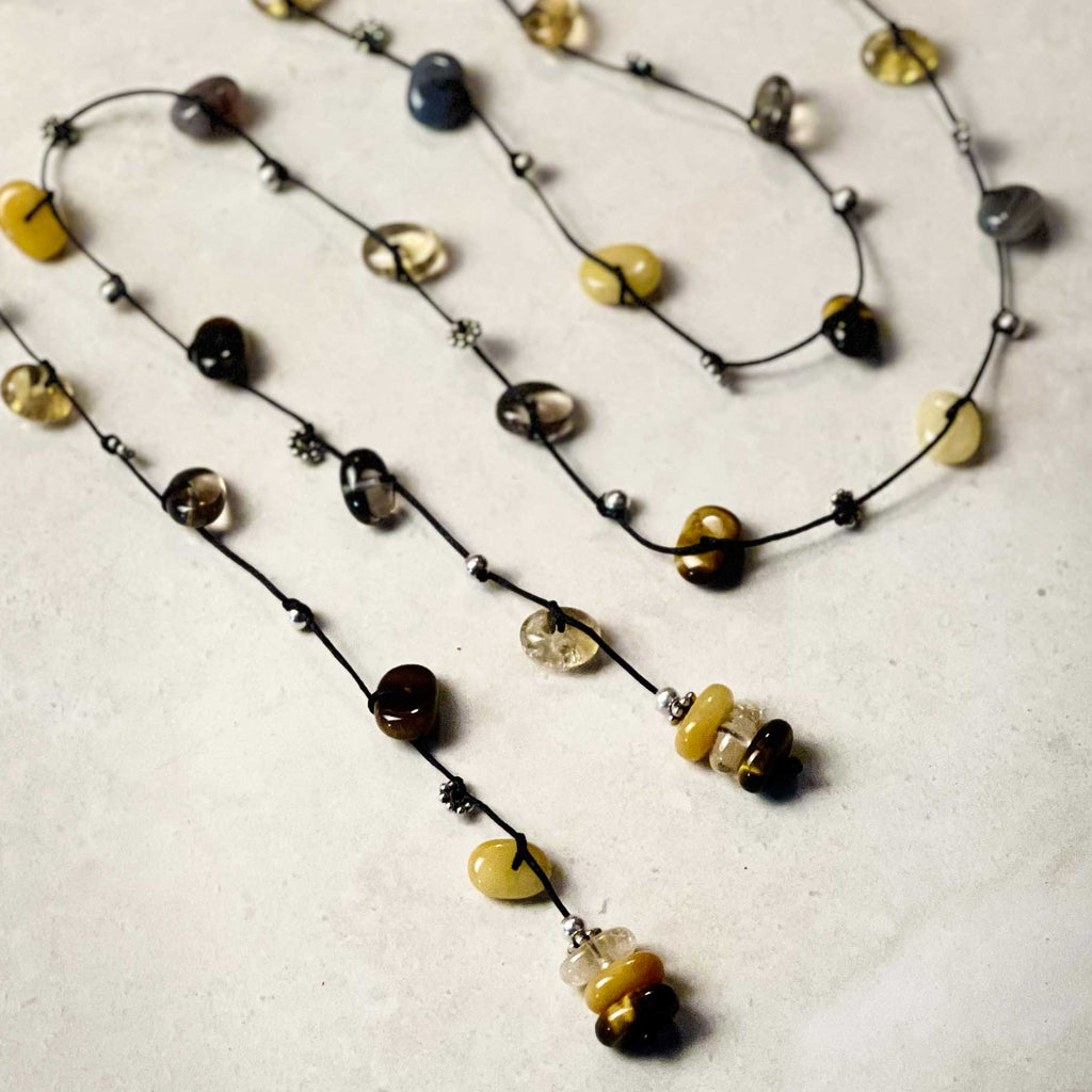 Solar Plexus Chakra Stones Crystal Ritual Necklace - Abundance