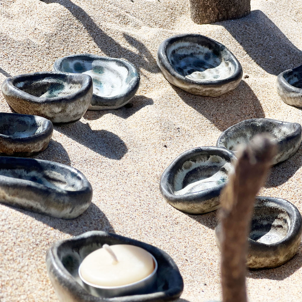 Tiny Tea Light Burning Bowls