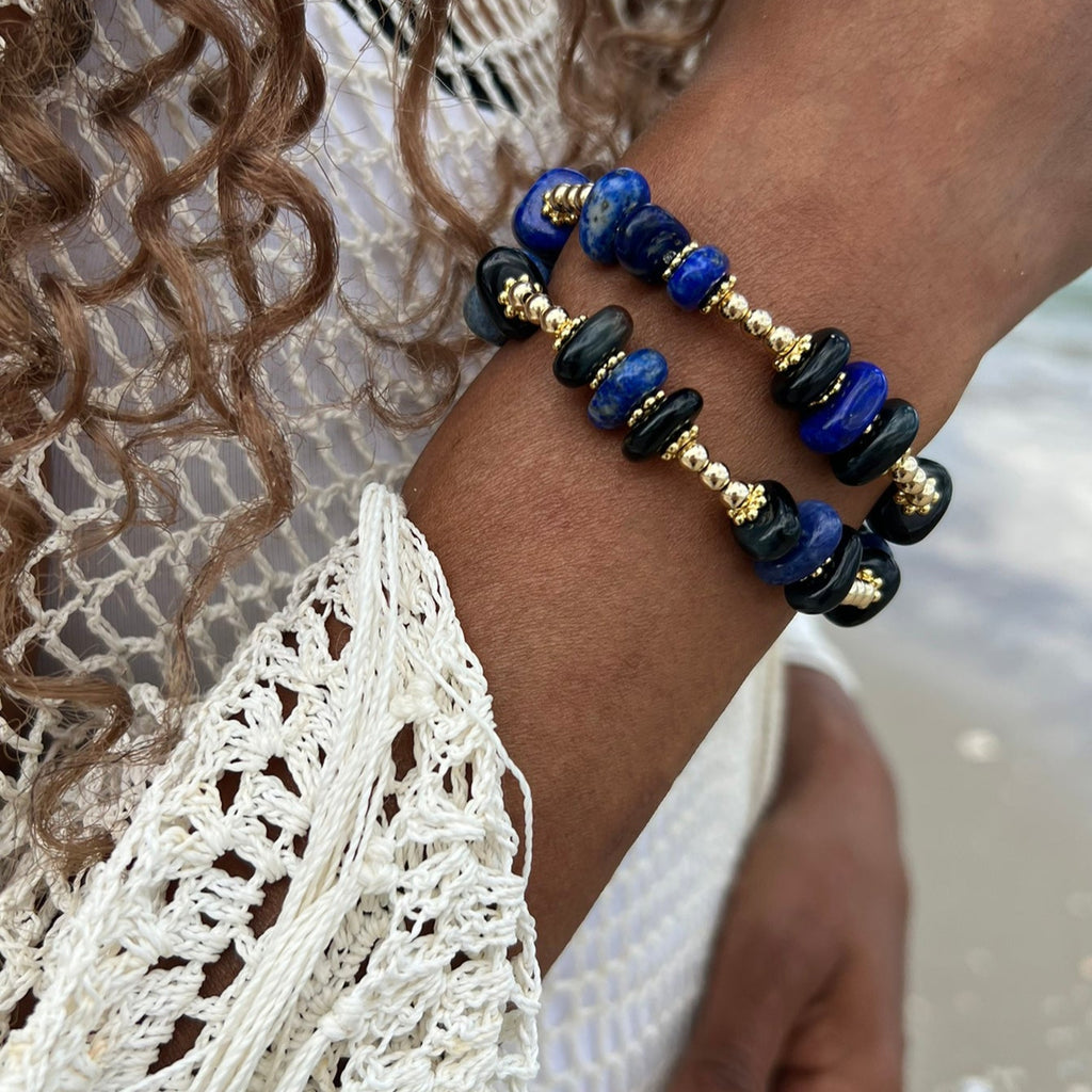 CRYSTAL BRACELET FOR THROAT CHAKRA INTENTIONS