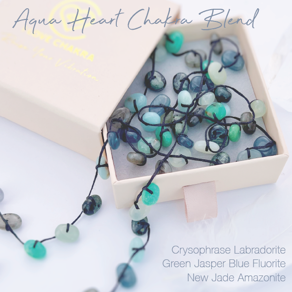 unisex heart chakra crystals necklace 