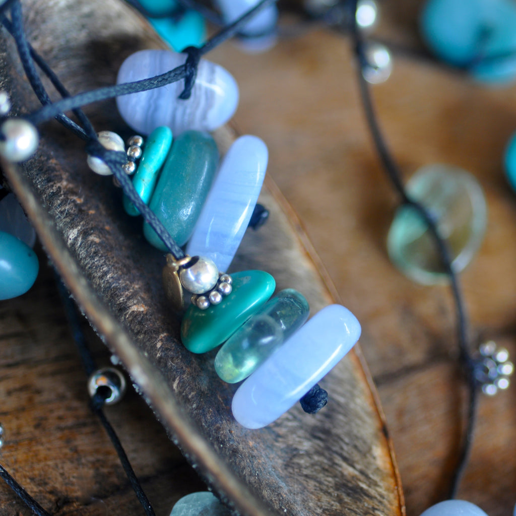 Aqua Ice Crystal Necklace - i Love Chakra 