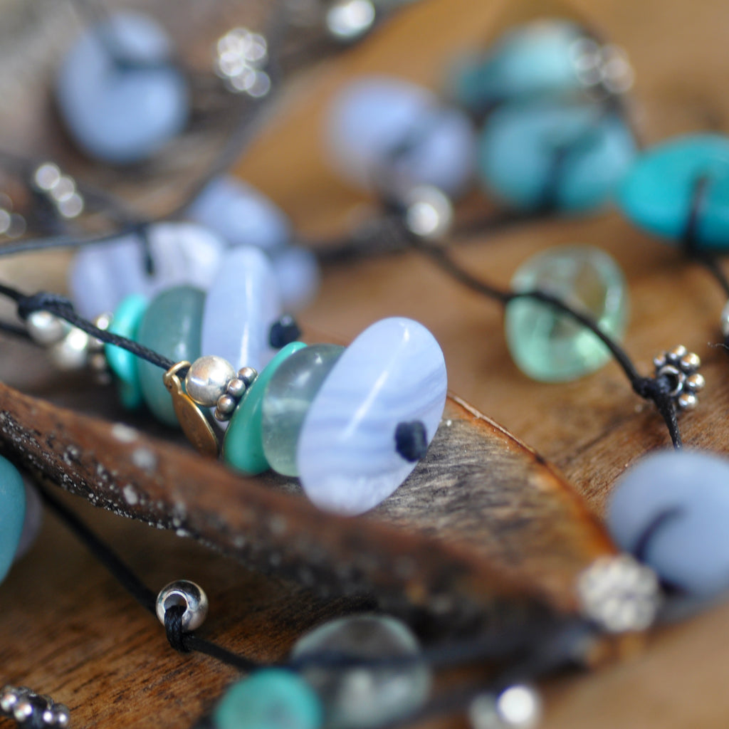 Aqua Ice Crystal Necklace - i Love Chakra 