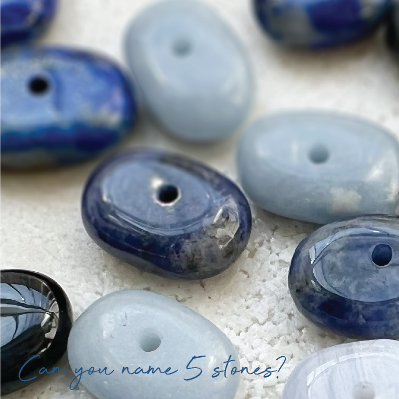 Throat Chakra Stones Crystal Wrap Necklace - Deep Blue
