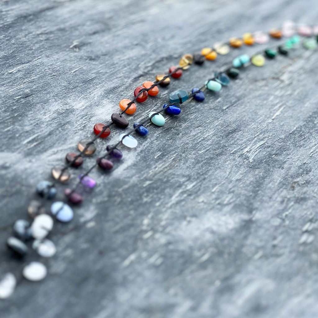 Chakra Stones Crystal Ritual Wrap Necklace - Balance