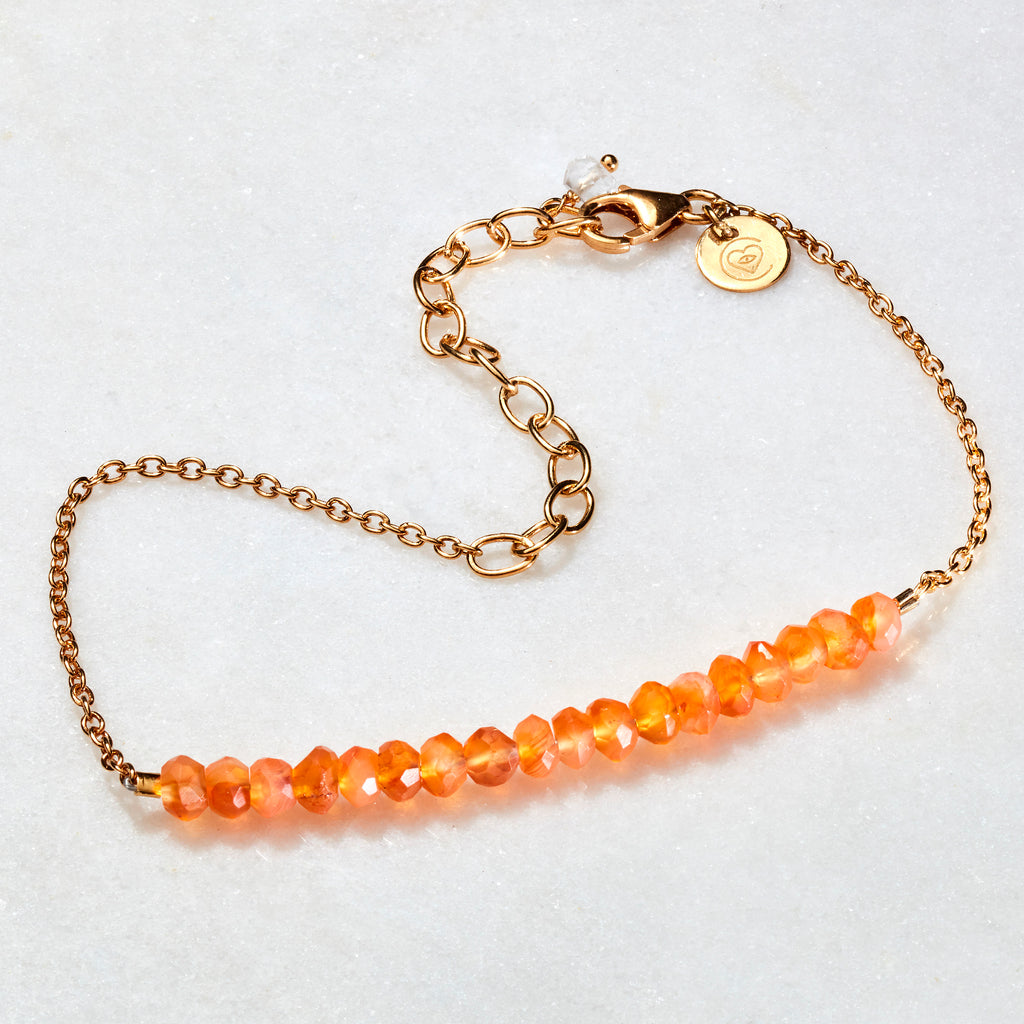 Crystal Beams Bracelet - Carnelian - i Love Chakra 