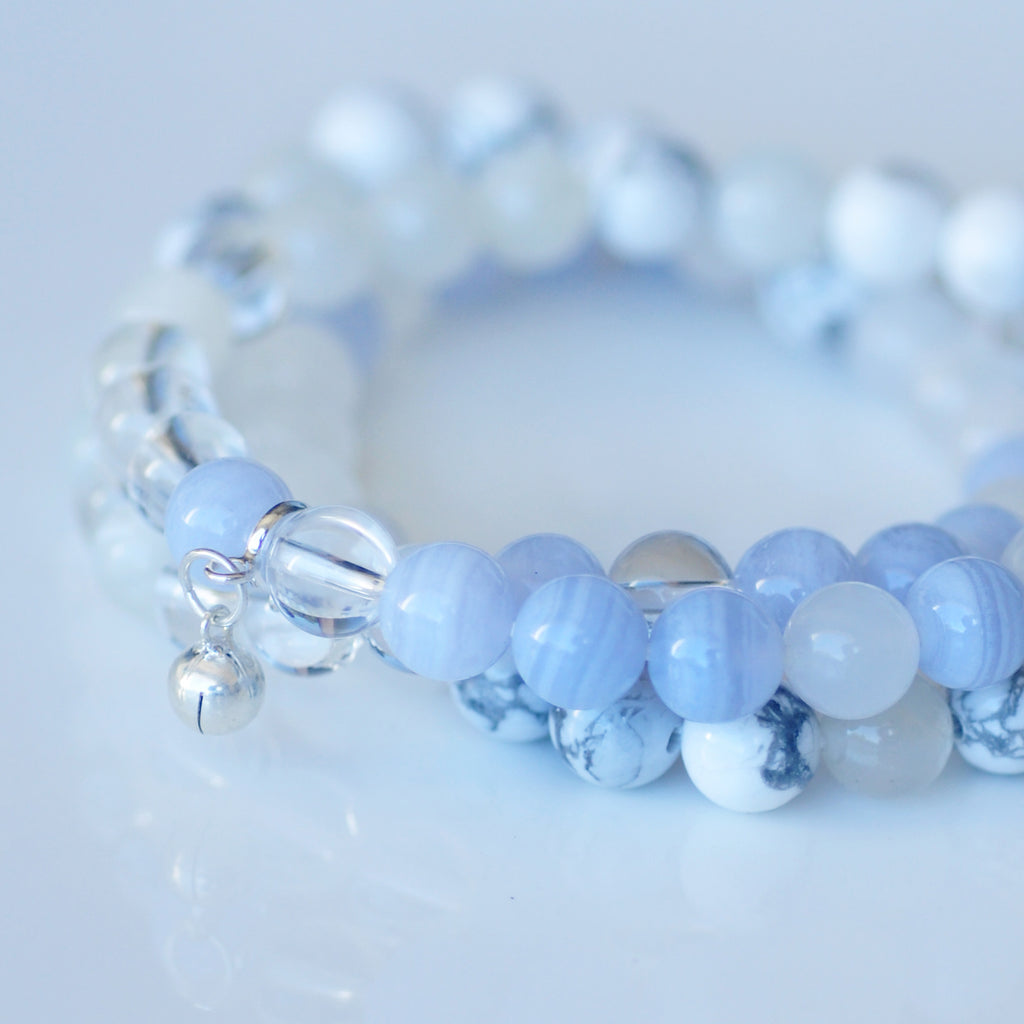 Crown Chakra Bracelet Stack - Calm with FREE CHAKRA DECK