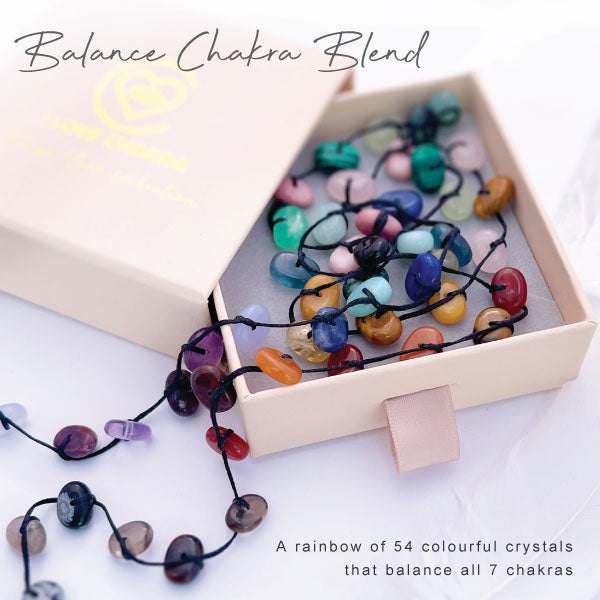 Chakra Stones Crystal Ritual Wrap Necklace - Balance