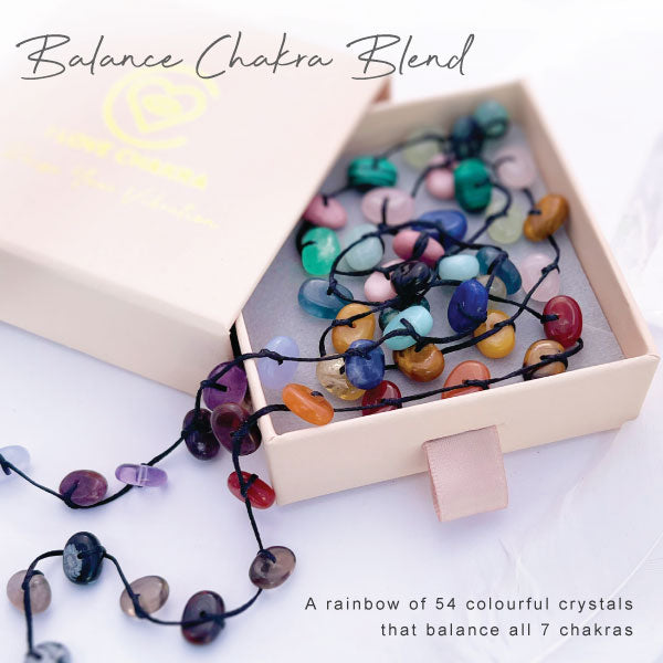 Chakra Stones Crystal Wrap Necklace - Balance