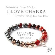 Root Chakra Gratitude Bracelet - Grounding & Strength - i Love Chakra