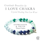 Throat Chakra Gratitude Bracelet - Expression - i Love Chakra